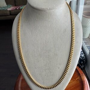 Vintage Monet Gold Tone curb chain 28” necklaces 80’s